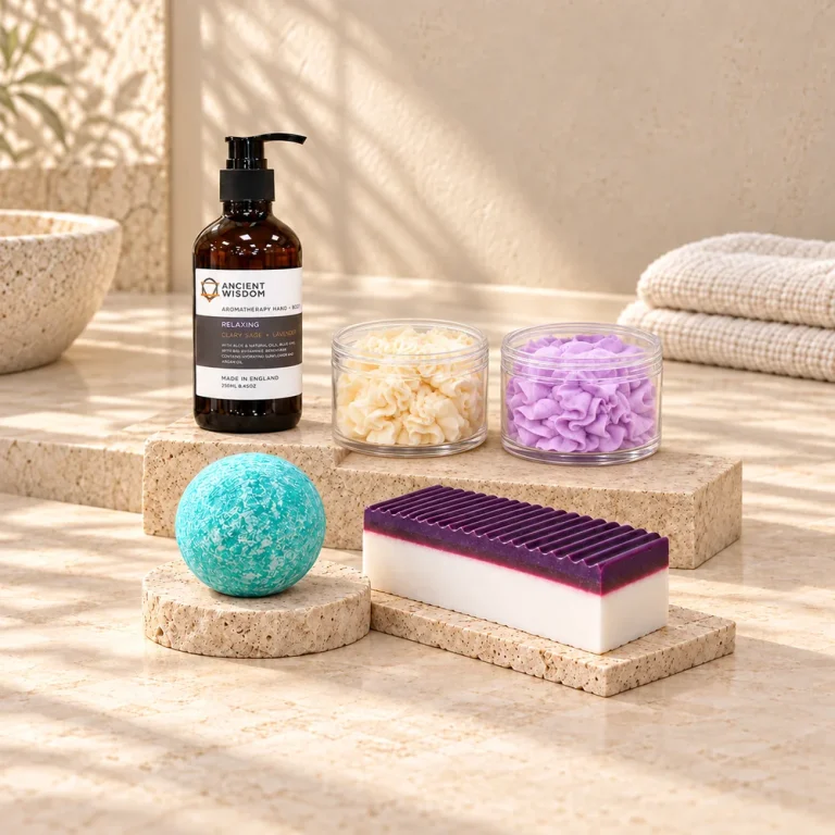 Bath and body products including soap, bath bombs and hand wash